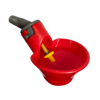Красная автоматическая поилка для птицы, чашка, поилка для курицы, круглая чаша с пружинным клапаном Ph-20