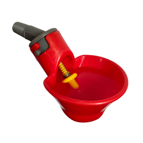 Красная автоматическая поилка для птицы, чашка, поилка для курицы, круглая чаша с пружинным клапаном Ph-20